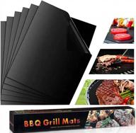 6-pack kitma bbq grill mats - non-stick, reusable & easy to clean grilling accessories for gas/charcoal/electric grills (13x15.75 inches) logo