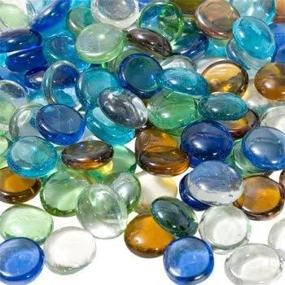 img 1 attached to Crafters Square Mixed-Color Glass Accent Gems: Sparkling 2-14-oz. Bags for Creative Inspiration