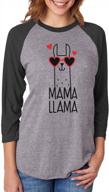 womens raglan tshirt for mothers day - mama llama shirt: perfect gift for mom logo
