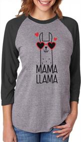 img 4 attached to Женская футболка реглан на День матери - Mama Llama Shirt: идеальный подарок для мамы