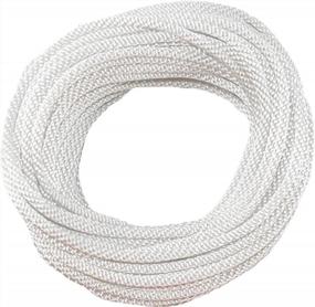 img 1 attached to Strong And Long-Lasting Dacron Polyester Solid Braid Rope For Flagpoles, Sailboats, And Flag Display - 1/4" X 40Ft In White By SGT KNOTS