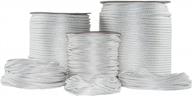 strong and long-lasting dacron polyester solid braid rope for flagpoles, sailboats, and flag display - 1/4" x 40ft in white by sgt knots logo