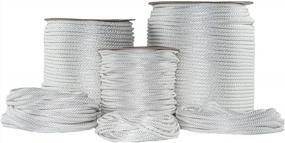 img 4 attached to Strong And Long-Lasting Dacron Polyester Solid Braid Rope For Flagpoles, Sailboats, And Flag Display - 1/4" X 40Ft In White By SGT KNOTS