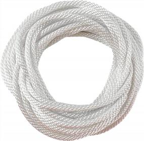 img 3 attached to Strong And Long-Lasting Dacron Polyester Solid Braid Rope For Flagpoles, Sailboats, And Flag Display - 1/4" X 40Ft In White By SGT KNOTS