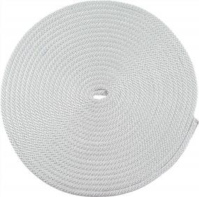 img 2 attached to Strong And Long-Lasting Dacron Polyester Solid Braid Rope For Flagpoles, Sailboats, And Flag Display - 1/4" X 40Ft In White By SGT KNOTS