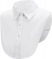 women's white pointed half blouse detachable fake collar aoraem shirt logo