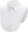 women's white pointed half blouse detachable fake collar aoraem shirt logo