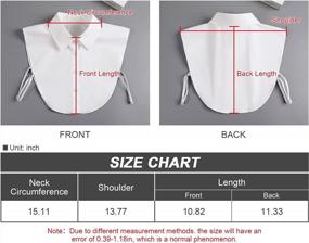 img 2 attached to Women'S White Pointed Half Blouse Detachable Fake Collar AORAEM Shirt
