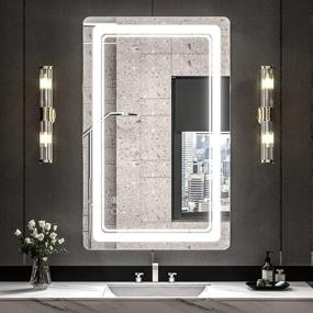 img 4 attached to 40 X 24 Inch LED Bathroom Vanity Mirror With Lights, Anti-Fog Dimmable Memory Brightness & CRI 90+ - Keonjinn