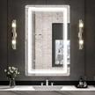 40 x 24 inch led bathroom vanity mirror with lights, anti-fog dimmable memory brightness & cri 90+ - keonjinn logo
