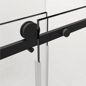 img 1 attached to Upgrade Your Shower With Ratel 60X76 Matte Black Sliding Frameless Shower Door