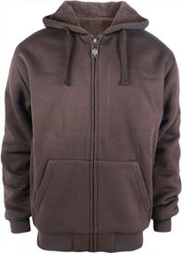 img 3 attached to 🧥 Yasumond Men's Hoodies: Zipper Fleece Sweatshirts for Big & Tall Sizes with Heavy Sherpa Lining - Stay Warm in Style this Winter!