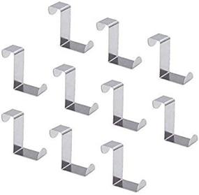 img 4 attached to 10 Pack Over The Door Hooks - Stainless Steel Z Hooks For Kitchen, Bathroom, Bedroom & Office