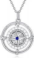 ожерелье с вращающимся компасом из стерлингового серебра 925 пробы - идеальный подарок для мужчин, женщин и родителей на выпускной логотип