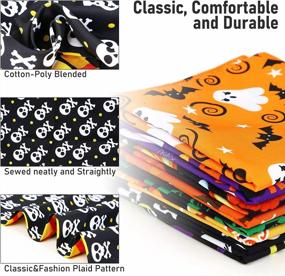 img 2 attached to 2Pcs Halloween Dog Bandanas Printed Pumpkin Bibs Pet Scarf Costumes For Large Dogs - Reversible Triangle Accessory Bandanas