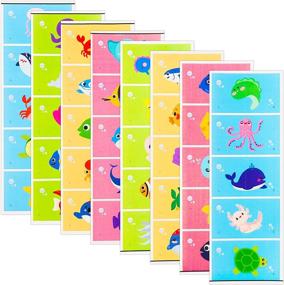 img 4 attached to 80Pcs Ocean Animal Shoe Stickers For Kids: Mark Your Shoes In Style With WATINC'S Cartoon Shark, Whale, Turtle, Octopus, Crab, And Shell Early Learning Decals