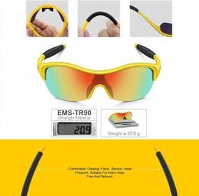 img 1 attached to Солнцезащитные очки TOREGE для мальчиков и девочек 3-6 лет TR041