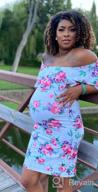 img 1 attached to Stylish Off-Shoulder Maternity Maxi Dress For Women By Coolmee review by Crystal Palmer