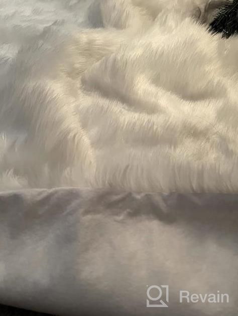 img 1 attached to 60 Inch White Faux Fur Christmas Tree Skirt - Perfect For Merry Christmas Decorations! review by Cody Michels
