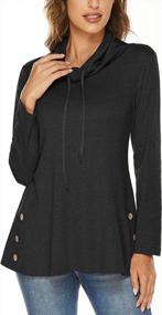 img 3 attached to BAIKEA Women'S A-Line Cowl Neck Tunic Top With Long Sleeves - Perfect For Leggings And Casual Wear In Fall / Winter