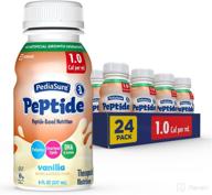 🍼 pediasure peptide 1.0 cal: complete nutrition for kids with gi conditions - 24 count, 7g protein, prebiotics - vanilla, tube or oral feeding логотип
