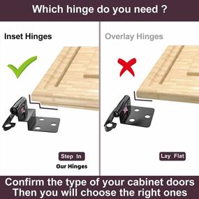 img 3 attached to Upgrade Your Kitchen Cabinets With HOSOM Black Inset Cabinet Hinges - 50 Pcs (25 Pairs) - Self Closing, Durable Screws & Bumper Pads Included
