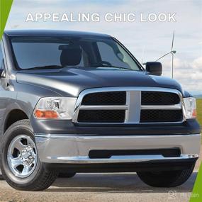 img 2 attached to Фара установки Dodge Ram 1500 2500 3500 - прозрачный объектив, хромированное кожух (модель двойного луча 2009-2012) - Замените неисправный фару прямо сейчас!