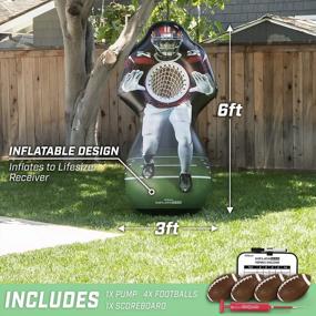 img 1 attached to Score Big With The GoSports Inflataman Football Challenge - Inflatable Receiver Touchdown Toss Game!