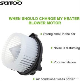 img 1 attached to Scitoo ABS Plastic Heater Blower Motor with Fan for Toyota Tacoma (2005-2013) - HVAC Blowers Motors Fan