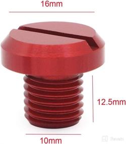 img 3 attached to 🏍️ Set of 4 Premium Red Motorcycle CNC Aluminum M10 x 1.25 Rearview Mirror Hole Plug Screws - Compatible with Suzuki, Kawasaki, and Aprilia