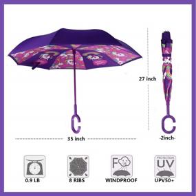 img 3 attached to Double Layer Windproof Kids Umbrella For Boys And Girls, Age 4-13 - Inverted And Upside Down Umbrella For Kids, MRTLLOA Reverse Umbrella For Kids