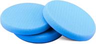 🔵 high quality blue polish pad set for car buffer polisher - spta 3pcs 6.5 inch face for 6 inch backing plate - ideal for compound buffing, polishing, and waxing -fptss6b-3 логотип