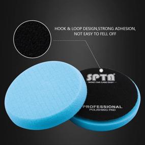 img 1 attached to 🔵 High Quality Blue Polish Pad Set for Car Buffer Polisher - SPTA 3Pcs 6.5 Inch Face for 6 Inch Backing Plate - Ideal for Compound Buffing, Polishing, and Waxing -FPTSS6B-3