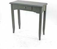 gray teton home af-031 accent table, 30 l x 30 w x 12 h, 1 piece logo