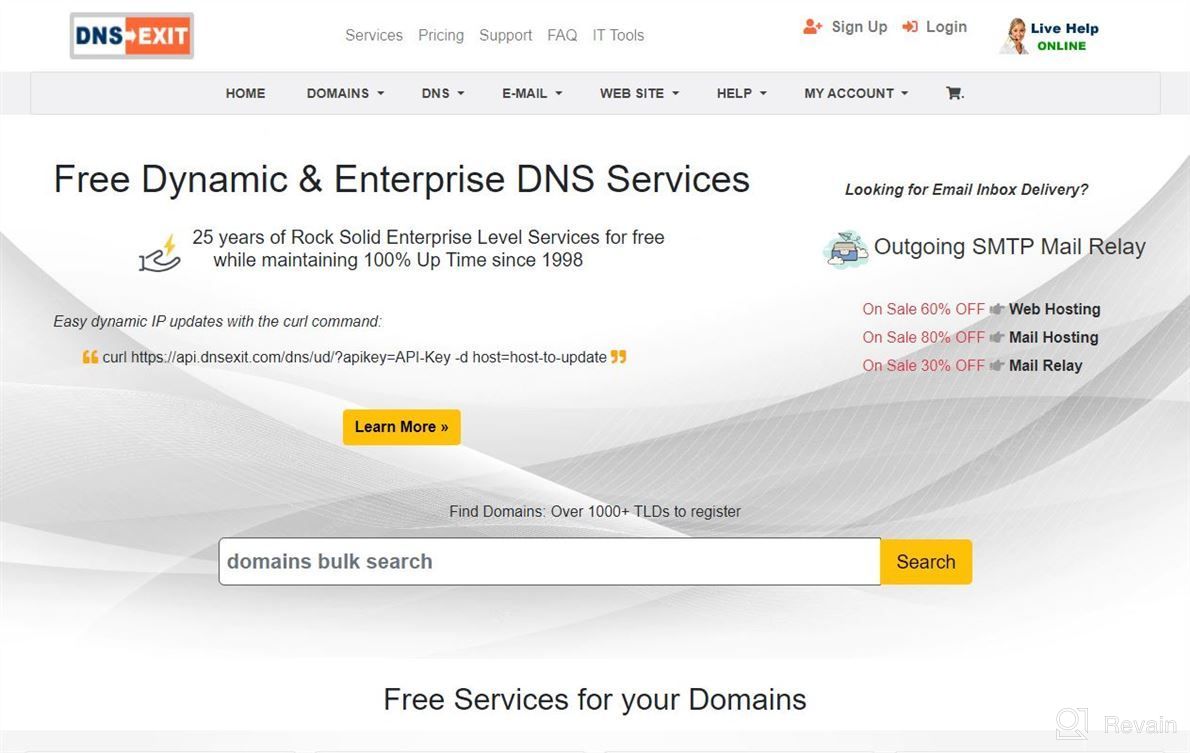 img 1 attached to DNS Exit Email Services review by Derrick Milkie