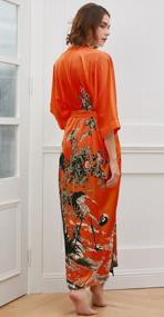 img 1 attached to Floral Kimono Robe For Women - Stylish Long Bathrobe And Nightgown By Ledamon