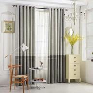customized linen curtains grey mordern embroidered blackout bedroom divider grommet drapes - quick delivery logo