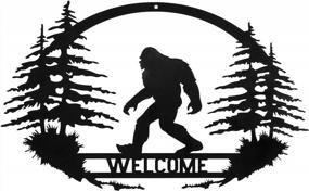 img 4 attached to 14 Inch Bigfoot Wall Art Decor Welcome Sasquatch Metal Sign Indoor Outdoor Farmhouse Christmas Wall Hanging Ornament Home Garden Yard Garage Housewarming Gift