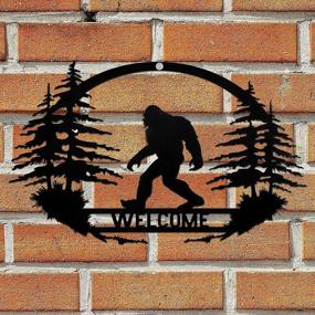 img 2 attached to 14 Inch Bigfoot Wall Art Decor Welcome Sasquatch Metal Sign Indoor Outdoor Farmhouse Christmas Wall Hanging Ornament Home Garden Yard Garage Housewarming Gift
