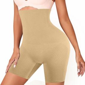 img 2 attached to Women'S High Waisted Tummy Control Panties Butt Lifter Shorts Seamless Body Shaper Booty Enhancer Thigh Slimmer By Finlin Shapewear