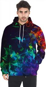 img 3 attached to 3D Printed Fleece Hoodie With Big Pockets For Men: Belovecol'S Casual Hooded Sweatshirt