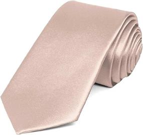 img 1 attached to 👔 Men's Blush Solid Color Necktie - TieMart Accessories for Ties, Cummerbunds & Pocket Squares