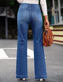 img 2 attached to “Fashionable Women’S Wide-Leg Flare Jeans With High Waist From GRAPENT – Stretchy Denim Pants For The Ultimate Comfort”