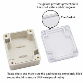 img 1 attached to Waterproof IP65 Universal Electrical Enclosure Box - Grey ABS Plastic Project Case With Clear Cover, 2.5 X 2.3 X 1.4 Inch (63 X 58 X 35Mm) By Zulkit