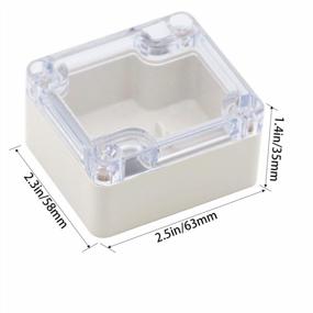 img 3 attached to Waterproof IP65 Universal Electrical Enclosure Box - Grey ABS Plastic Project Case With Clear Cover, 2.5 X 2.3 X 1.4 Inch (63 X 58 X 35Mm) By Zulkit