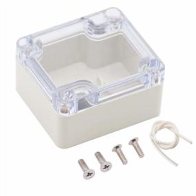 img 4 attached to Waterproof IP65 Universal Electrical Enclosure Box - Grey ABS Plastic Project Case With Clear Cover, 2.5 X 2.3 X 1.4 Inch (63 X 58 X 35Mm) By Zulkit