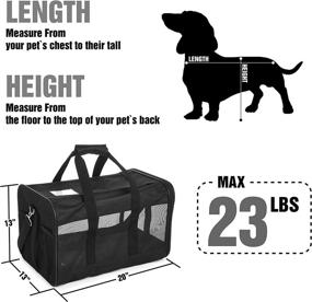 img 3 attached to 🐾 Soft Sided Pet Travel Carrier Bag - ScratchMe | Portable & Airline Approved for Cats, Small Dogs, Kittens, Puppies | Collapsible, Durable & Travel Friendly | Safely & Comfortably Carry Your Fur Baby Everywhere