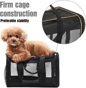 img 1 attached to 🐾 Soft Sided Pet Travel Carrier Bag - ScratchMe | Portable & Airline Approved for Cats, Small Dogs, Kittens, Puppies | Collapsible, Durable & Travel Friendly | Safely & Comfortably Carry Your Fur Baby Everywhere