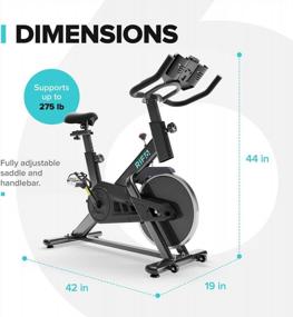 img 3 attached to Get Your Heart Pumping With RIF6 Exercise Bike – Indoor Cycling With Adjustable Seat, LCD Monitor And Heart Rate Sensor