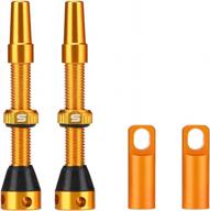 upgraded liteone tubeless presta valve stems with no-leak design, integrated valve core removal tool and caps - 40mm and 44mm lengths included - ideal for most bicycle tubeless rims (pair) logo